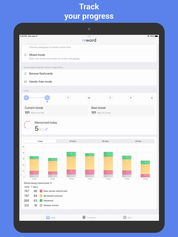 Learn Spanish with flashcards! iPad screenshot 5 - Education app