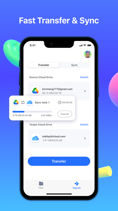 InClowdz - Cloud Transfer Screenshot