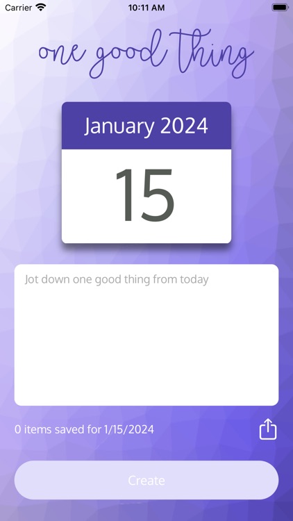 One Good Thing A Day