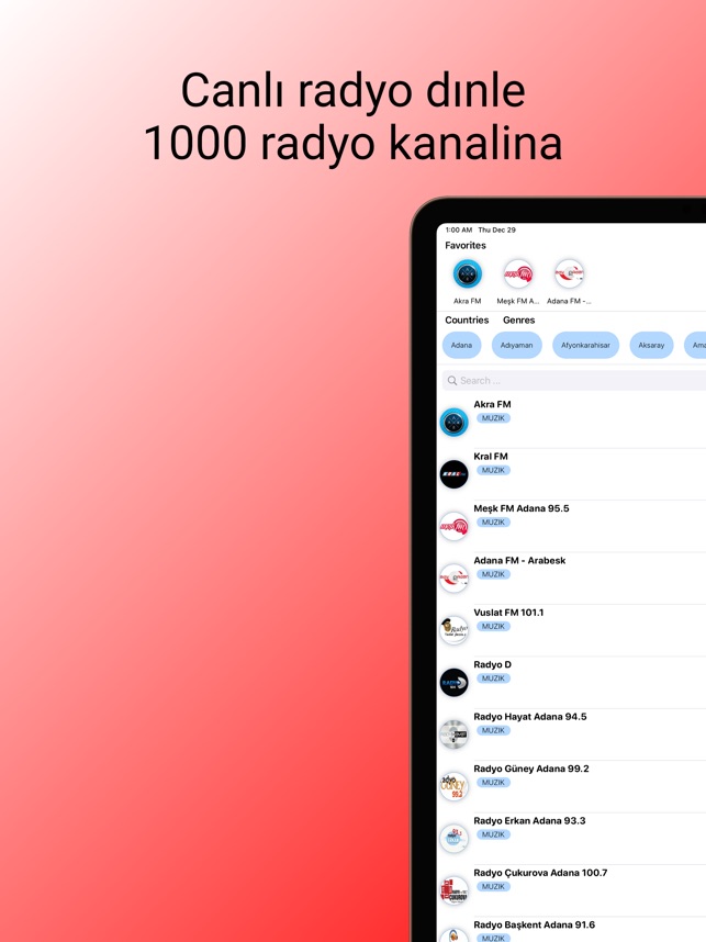 Türkçe Radyo Dinle en App Store