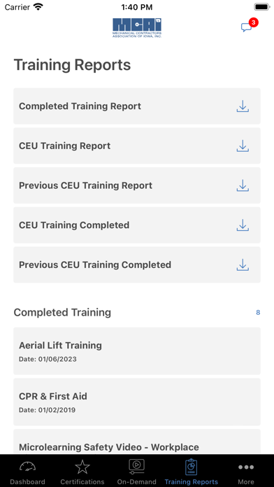 Training Vault Screenshot