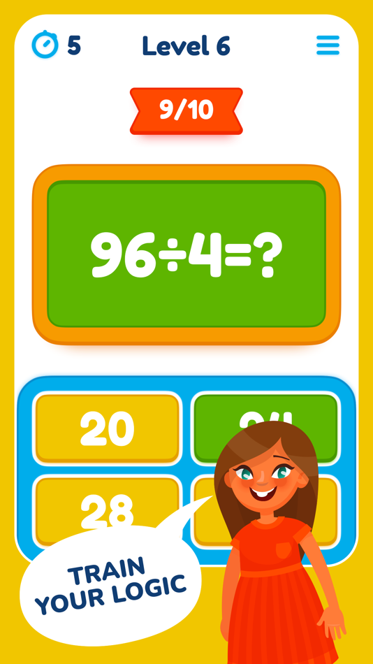 #3. Math games puzzles offline (iOS) 由: Vitaliy Odarchenko