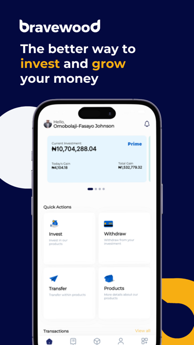 Bravewood: Earn. Invest. Grow. Screenshot