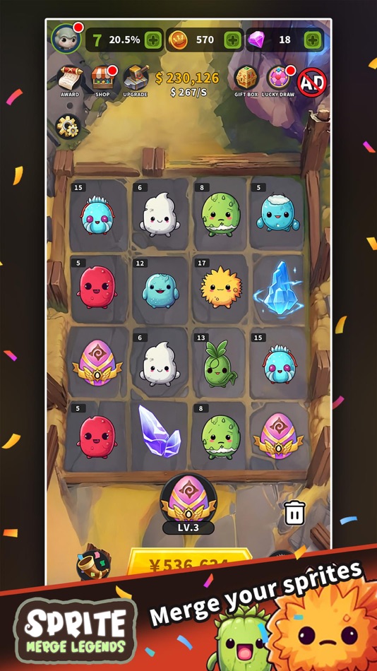 #1. Sprite Merge Legends (iOS) 由: 晓云 陈
