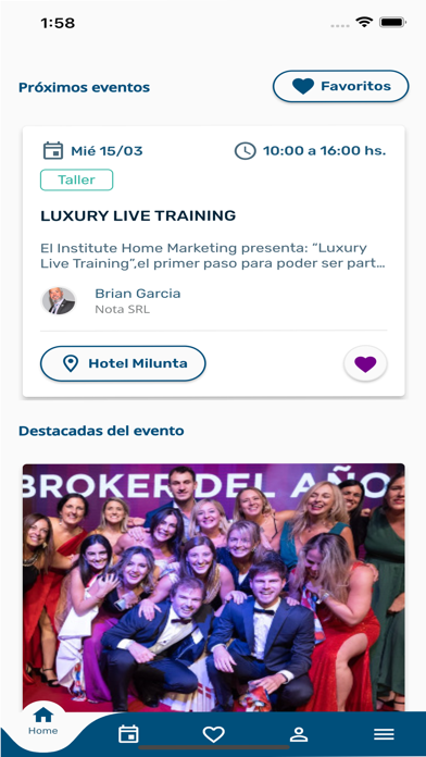 Eventos RAU Screenshot
