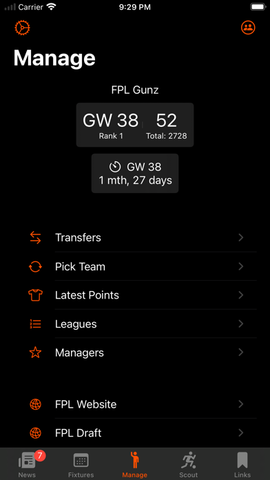 FPL Fantasy Football Manager Screenshot