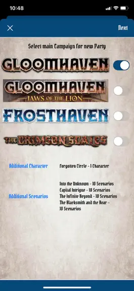 Game screenshot Gloomhaven Campaign Tracker apk