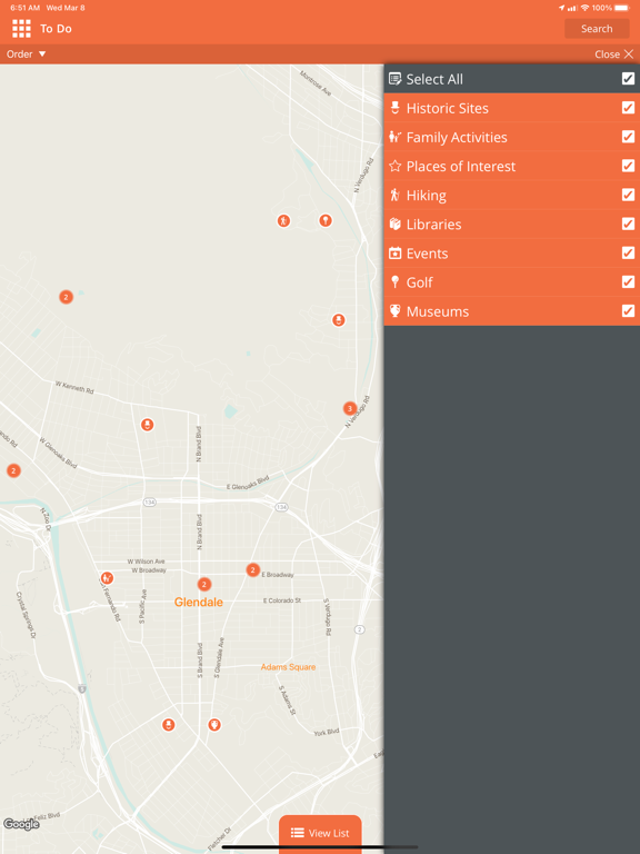 Visit Glendale CA iPad screenshot 5 - Travel app