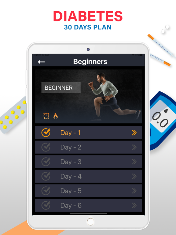 Diabetes Workouts Blood Sugar iPad screenshot 4 - Health & Fitness app