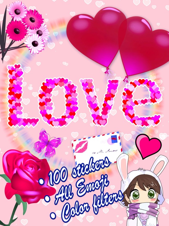ピンクの愛 • Emoji and stickersのおすすめ画像1