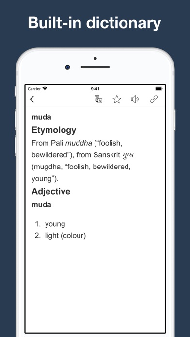 Malay Origin Dictionary Screenshot