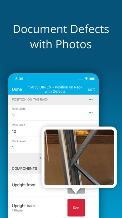 Rack Inspection DIN EN 15635 Screenshot