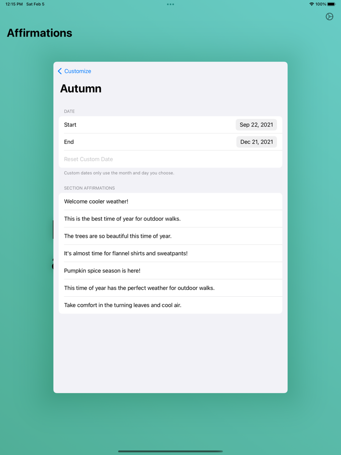 Affirmations - Care Reminders