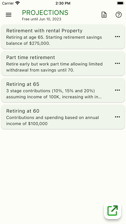 #1. Projections:Retirement Planner (iOS) Bởi: 1010 Consulting