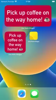 one note widget iPhone Captures Décran 3