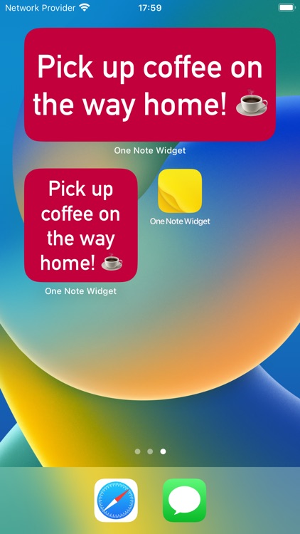 One Note Widget