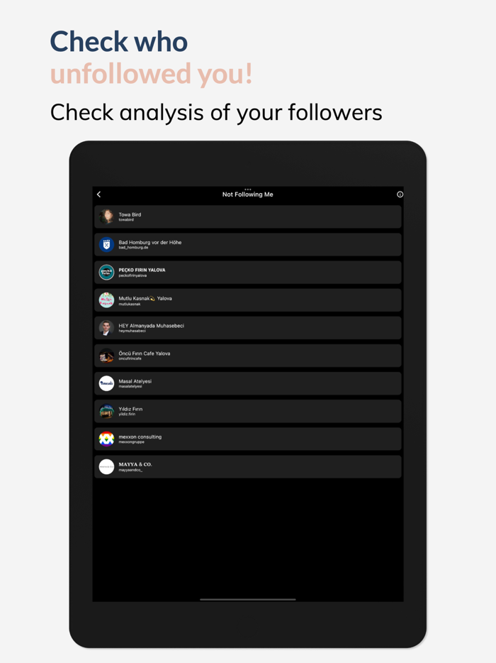 InstaFollow Follower Reports