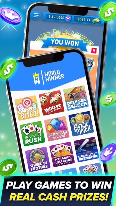 WorldWinner: Solitaire, SCRABBLE, & More for Cash screenshot 1