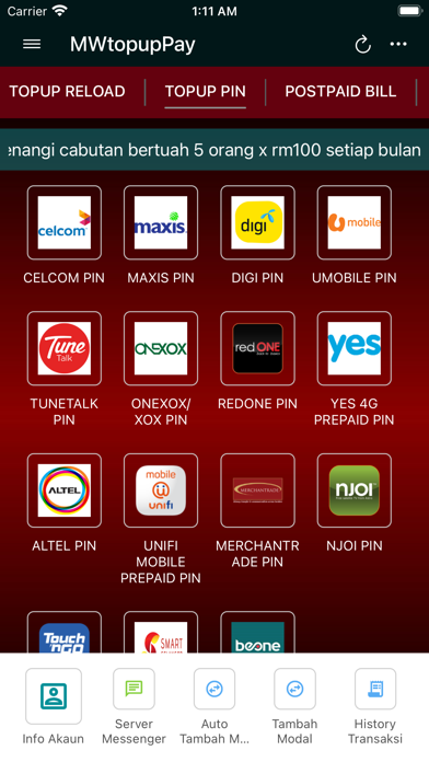 MWtopup Screenshot