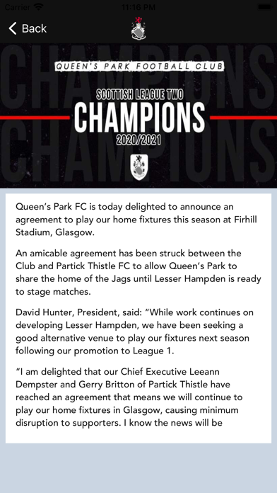 Queens Park FC Screenshot