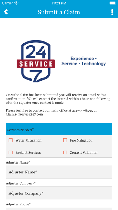 Service 24/7 Screenshot