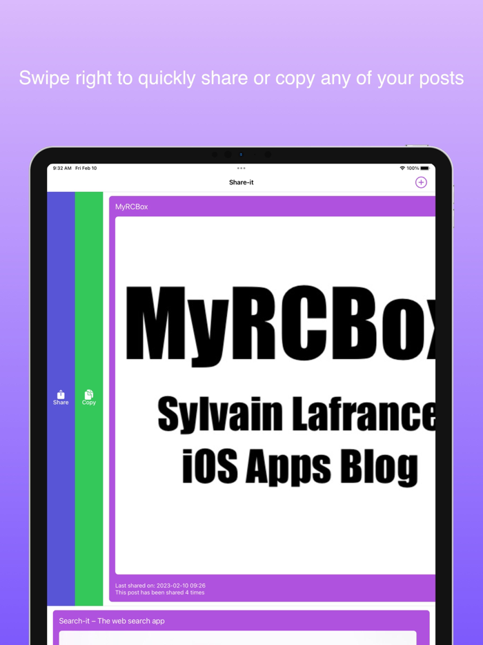 Share-it - App for bloggers
