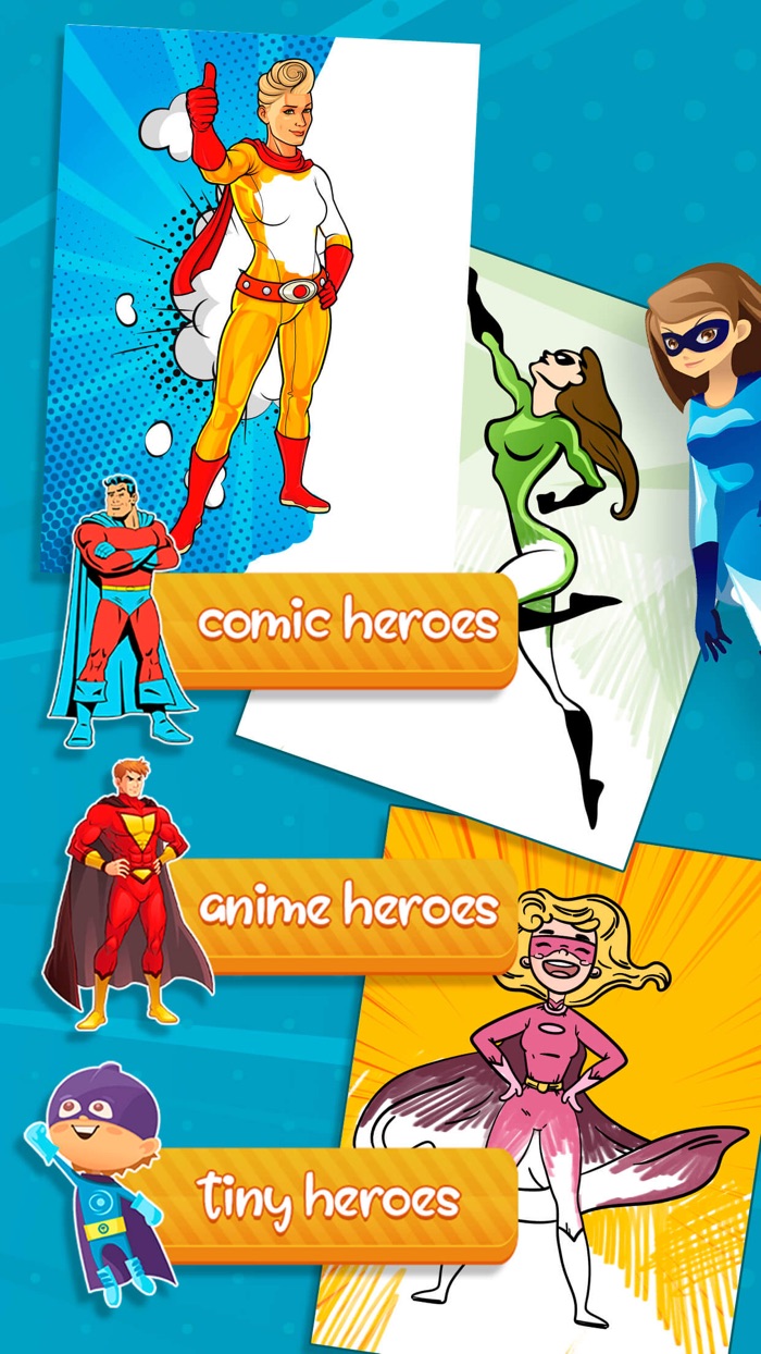 Paint Magical Superheroes