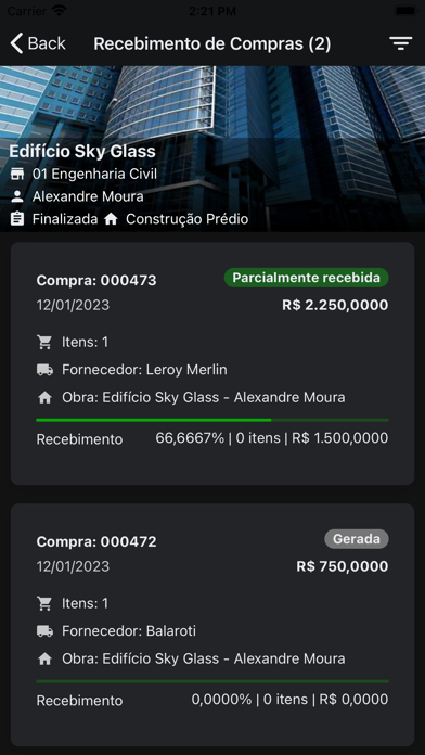 Obra Prima App Screenshot