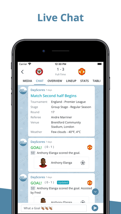 DayScores - Live Football App Screenshot