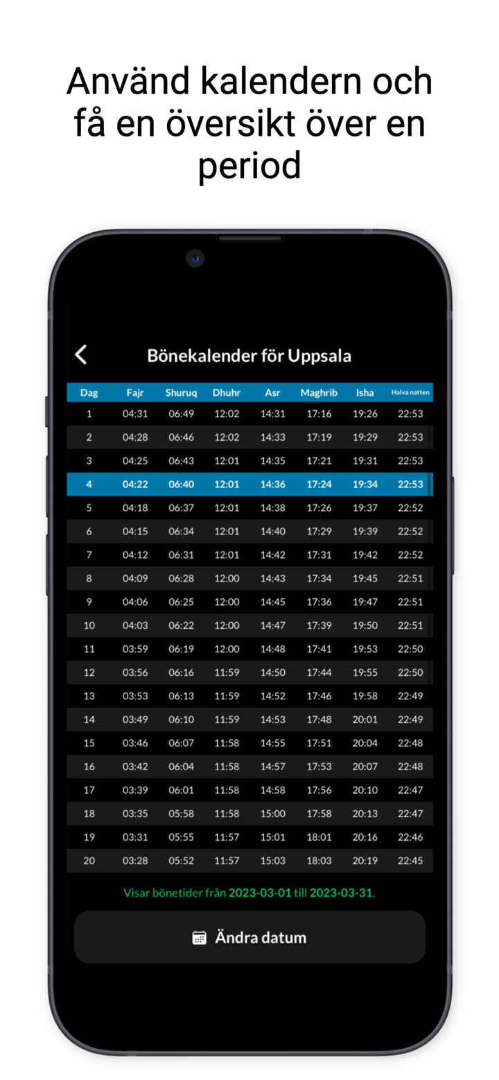 Muslimappen - Bönetider, Qibla screenshot 2