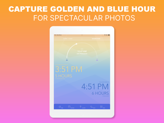 Sunrise & Sunset Times Tracker iPad screenshot 6 - Photo & Video app