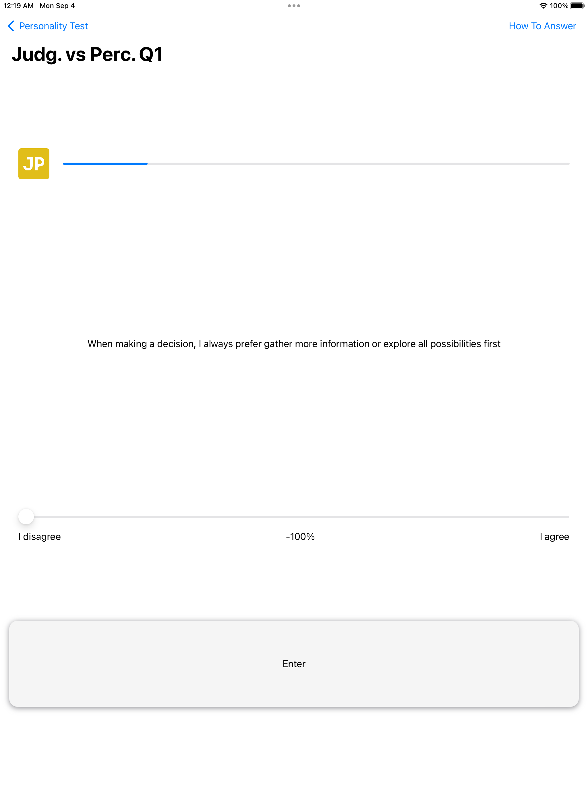 Personality Test