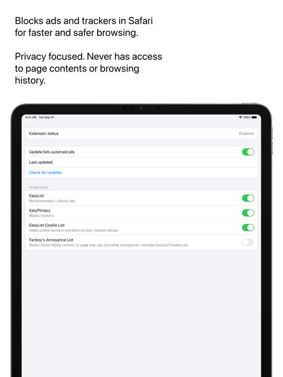 Screenshot #4 pour Blob — Ad and tracker blocker