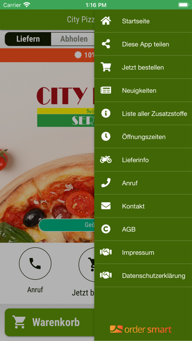 City Pizza Service Screenshot
