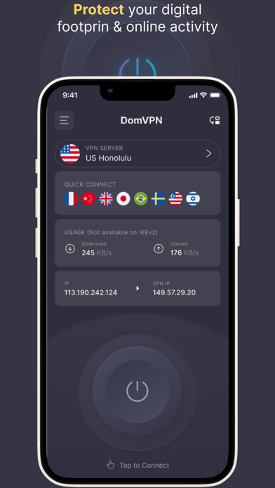 VPN for iPhone No Ads - DomVPN Screenshot