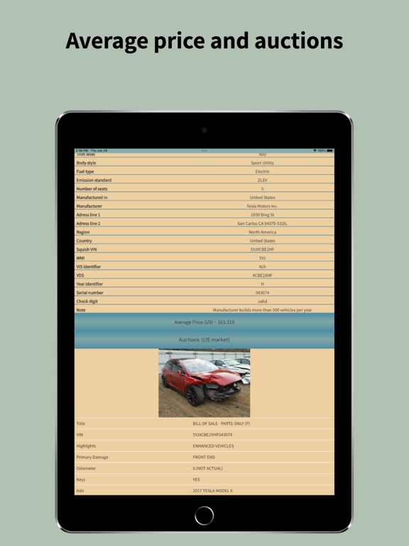 VIN decoder & VIN code scanner iPad screenshot 3 - Utilities app