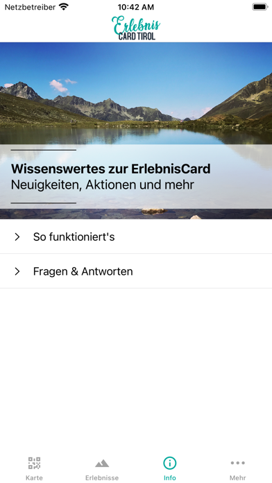 ErlebnisCard Tirol Screenshot