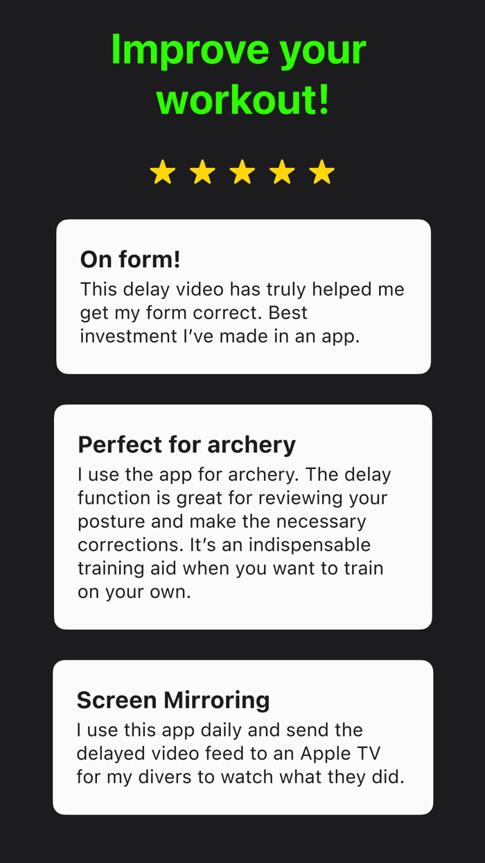 Video Delay Instant Replay Cam