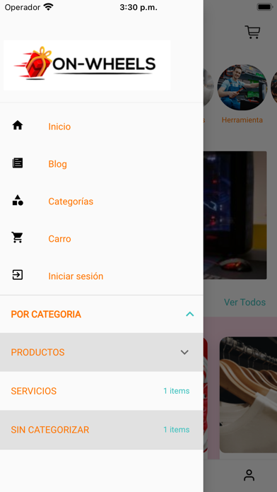 Screenshot 2 of On Wheels Aplicación App