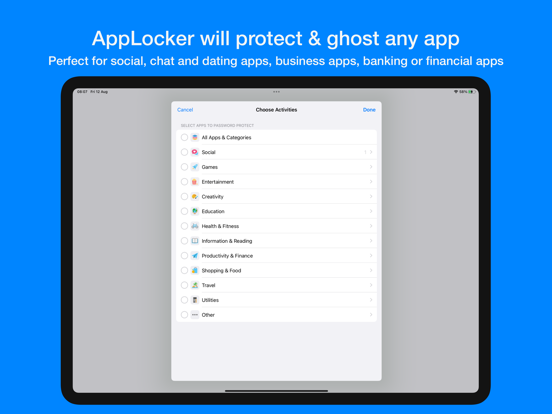 Screenshot #6 pour AppLocker • Passcode lock apps