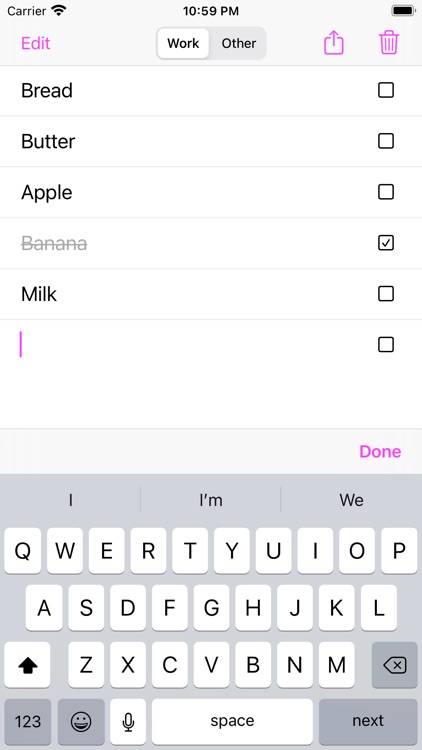 Simple Shopping To Do List App screenshot-3