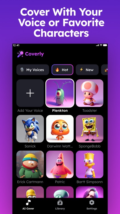 Coverly: AI Song Cover & Music screenshot-3