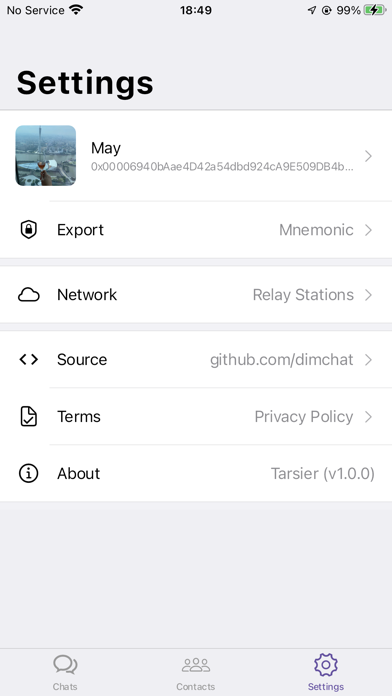 Tarsier - Secure Chat Screenshot