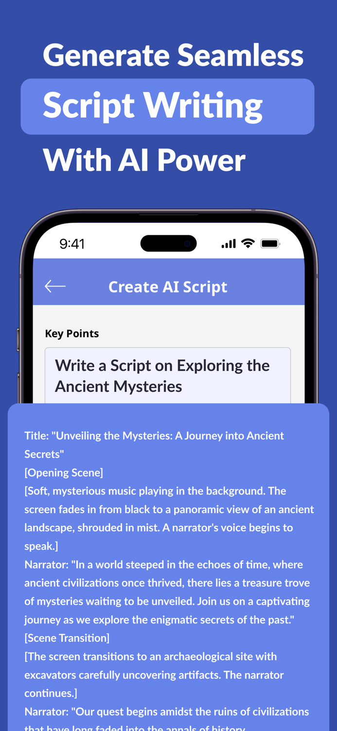 AI Script Writer, Generator