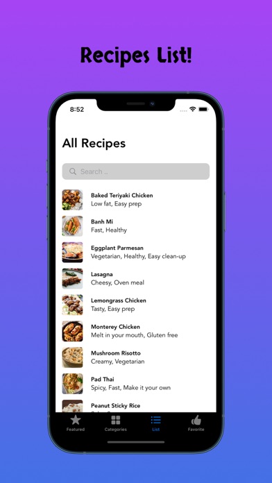Home Cooking Recipes Screenshot