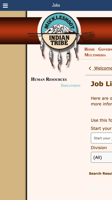 Muckleshoot Indian Tribe Screenshot