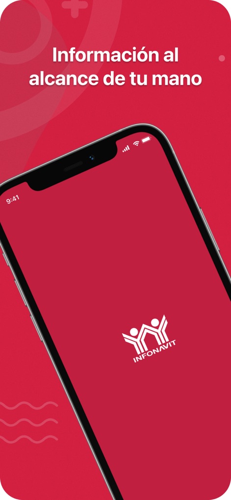 Mi Cuenta Infonavit Móvil - See the sleek Infonavit logo and the clear 'Information at your fingertips' message, setting the stage for convenient financial management.