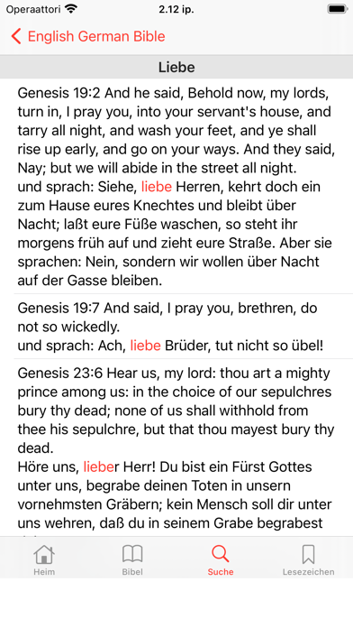 English - German Bible Screenshot