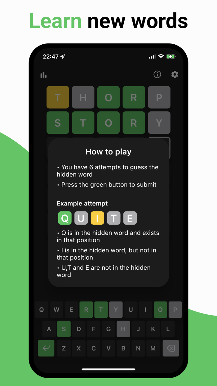 Worg - Word guessing game