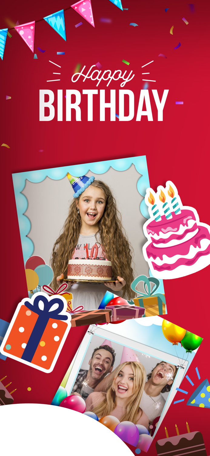 Birthday frames for photos.